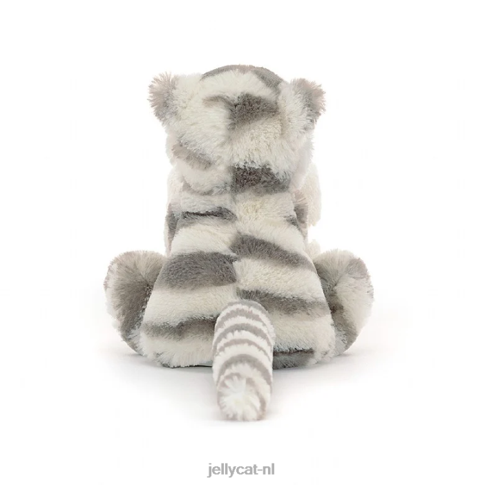 Jellycat verlegen sneeuwtijger fopspeen grijs en wit NJJ68264 speelgoed-