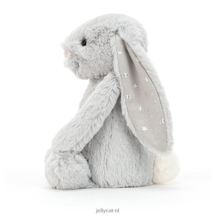 Jellycat verlegen sterrenstof konijntje marineblauw NJJ68555 speelgoed-