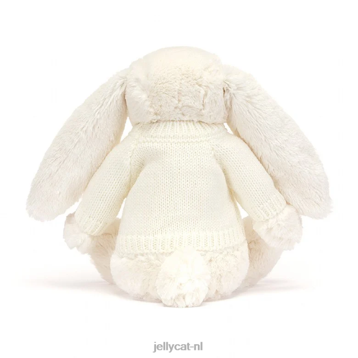 Jellycat verlegen twinkelkonijntje met gepersonaliseerde trui crème NJJ68188 speelgoed-