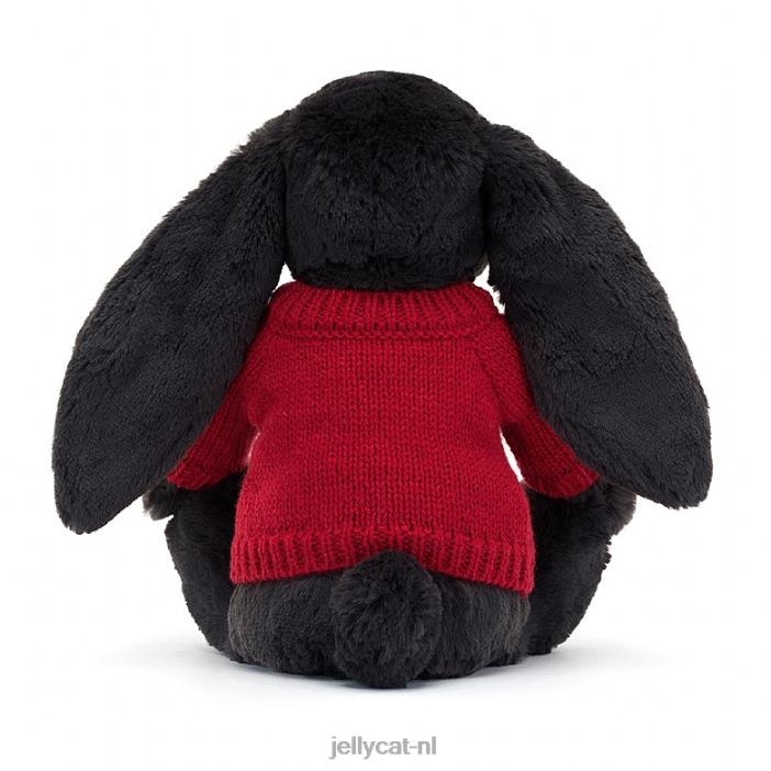 Jellycat verlegen y konijntje met gepersonaliseerde rode trui-inkt NJJ68519 speelgoed-