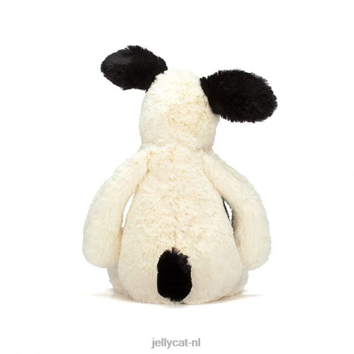 Jellycat verlegen zwart-crème puppy zwart en wit NJJ68162 speelgoed-