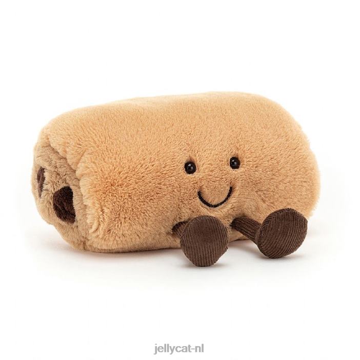 Jellycat vermakelijke pain au chocolat beige NJJ68536 speelgoed-