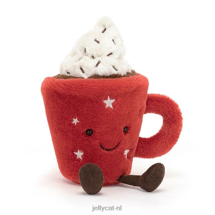 Jellycat vermakelijke warme chocolademelk rood NJJ684 speelgoed-