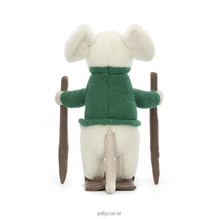 Jellycat vrolijke muis skiën groen NJJ68233 speelgoed-