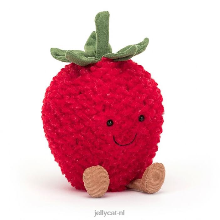 Jellycat amusant aardbeirood NJJ6844 speelgoed-