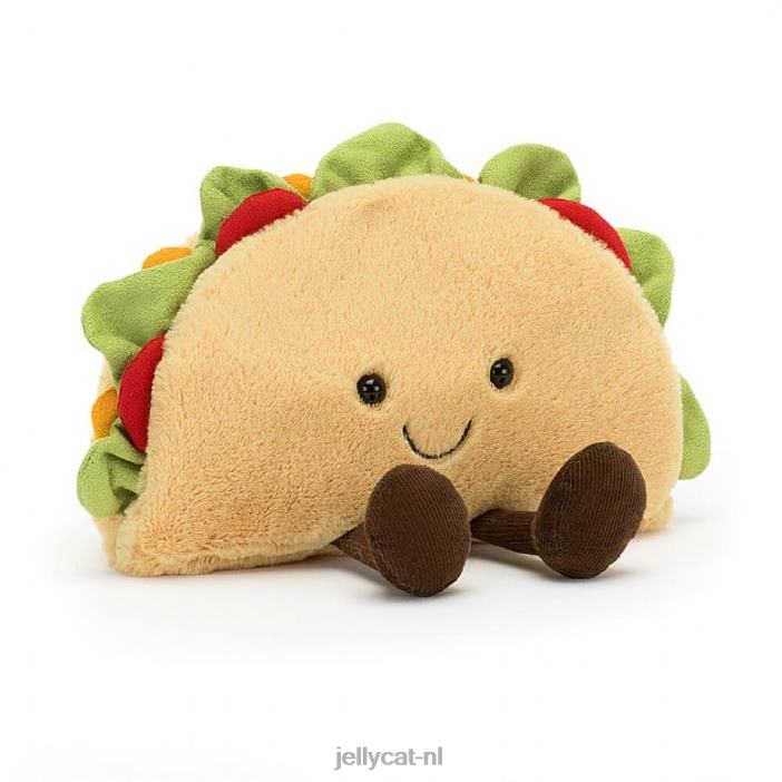 Jellycat leuke taco beige NJJ6857 speelgoed-