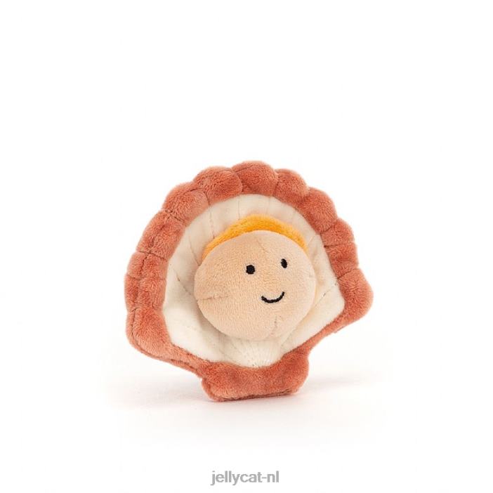 Jellycat sensationele zeevruchten sint-jakobsschelpbruin NJJ6896 speelgoed-