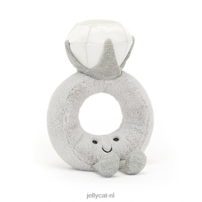 Jellycat leuke diamanten ring grijs NJJ68530 speelgoed-