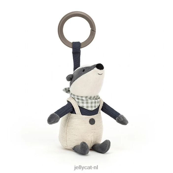 Jellycat kleine wandelaar dassenrammelaar paars NJJ68765 speelgoed-