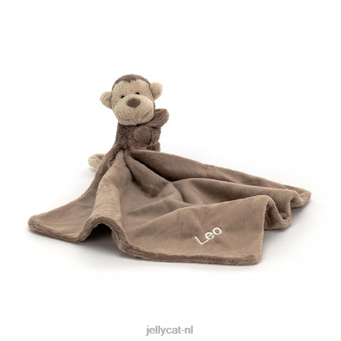 Jellycat gepersonaliseerde verlegen aapfopspeen bruin NJJ68400 speelgoed-