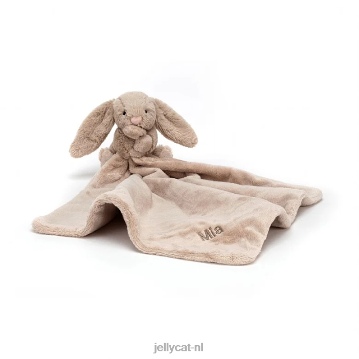 Jellycat gepersonaliseerde verlegen konijntje fopspeen beige NJJ68238 speelgoed-