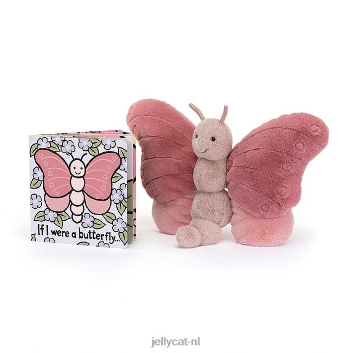 Jellycat als ik een vlinderboek was en Beatrice vlinderroze NJJ68766 boek