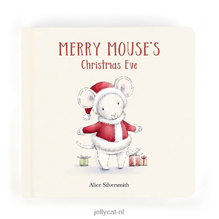 Jellycat Merry Mouse-boek en Merry Mouse-crème NJJ68278 boek