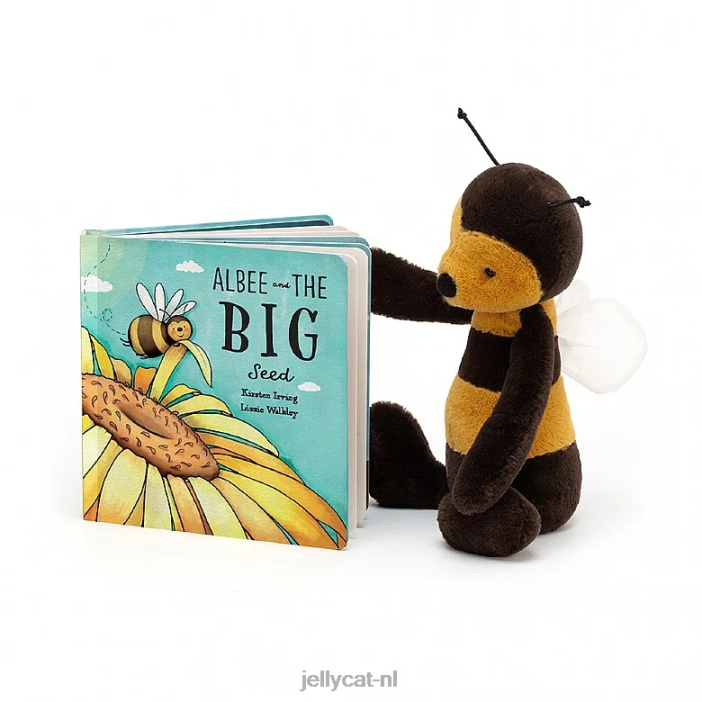 Jellycat albee en het grote zadenboek en verlegen bij veelkleurig NJJ68800 boek