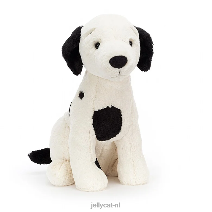 Jellycat harper pup zwart en crème NJJ68440 speelgoed-