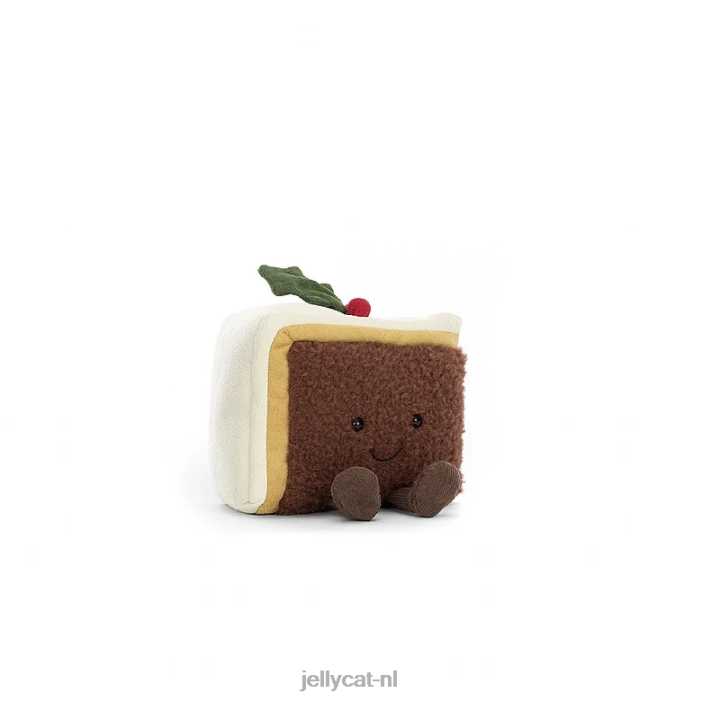 Jellycat amusant stuk kersttaart meerkleurig NJJ68199 speelgoed-