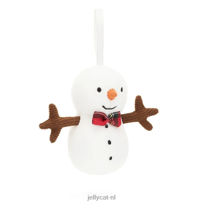 Jellycat feestelijke dwaasheid sneeuwpop wit NJJ6830 speelgoed-