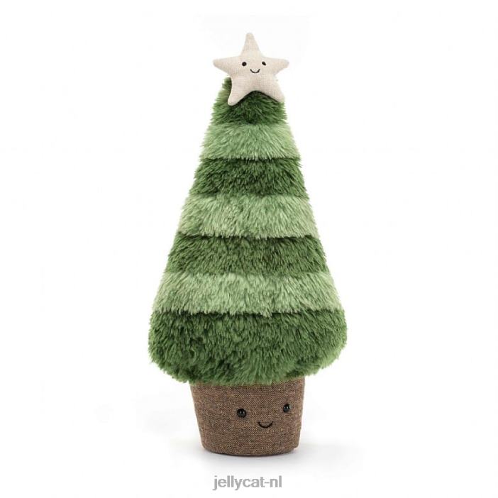 Jellycat leuke kerstboom van noords sparrenhout groen NJJ681 speelgoed-