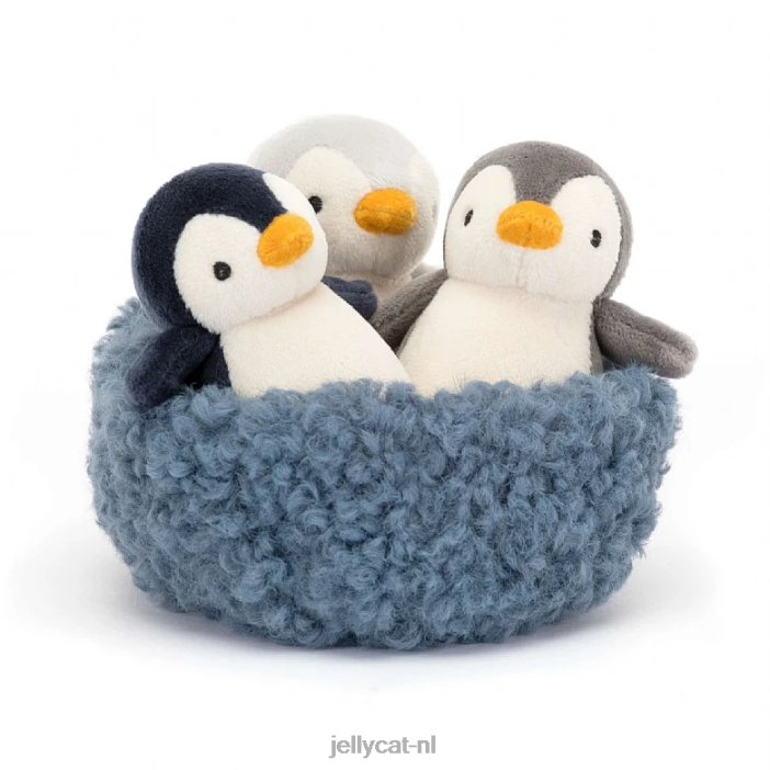 Jellycat nestelende pinguïns veelkleurig NJJ68644 speelgoed-