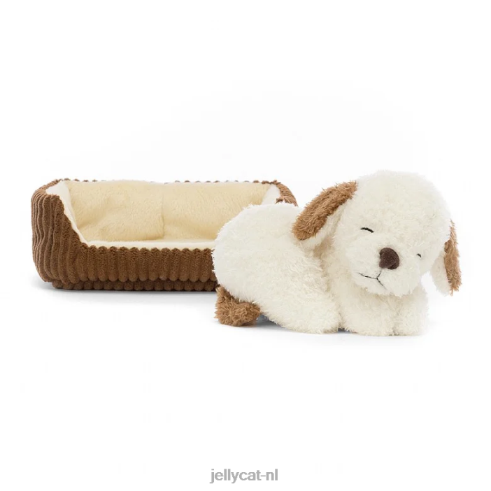 Jellycat duttende Nipper hond bruin en wit NJJ68227 speelgoed-