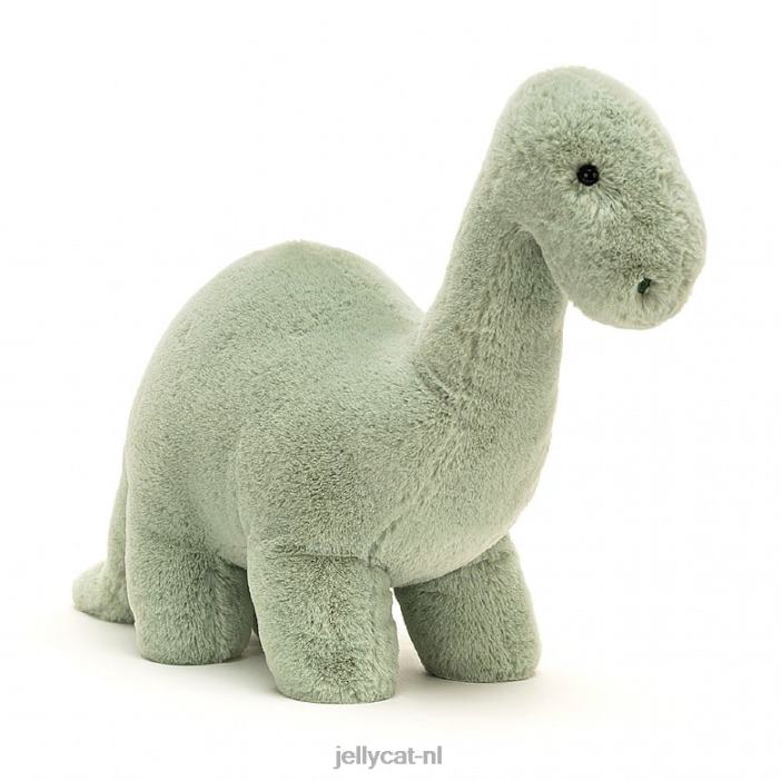 Jellycat fossiel brontosaurus lichtgroen NJJ68486 speelgoed-