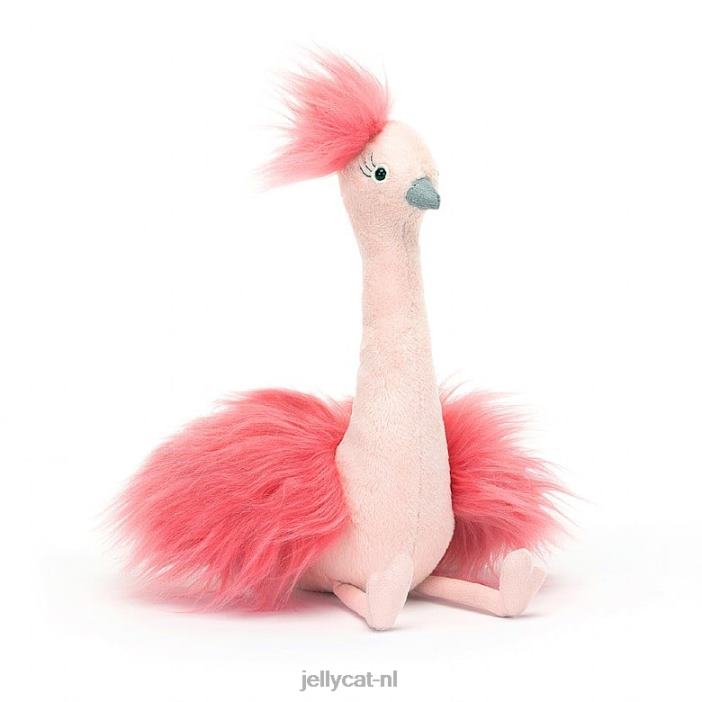 Jellycat fou fou struisvogelroze NJJ68321 speelgoed-