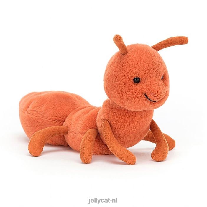 Jellycat kronkelende mier oranje NJJ68297 speelgoed-