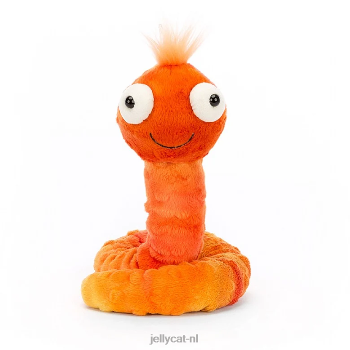 Jellycat winstonworm oranje NJJ68121 speelgoed-