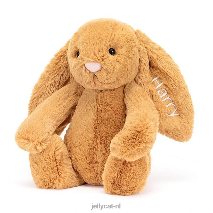 Jellycat gepersonaliseerd verlegen en konijntje medium goud NJJ68214 speelgoed-