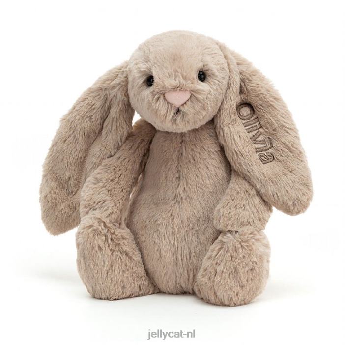 Jellycat gepersonaliseerd verlegen konijntje medium beige NJJ6869 speelgoed-