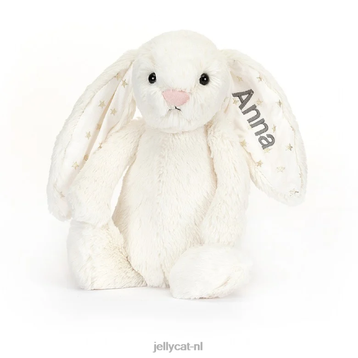 Jellycat gepersonaliseerde verlegen twinkle Bunny medium crème NJJ68203 speelgoed-