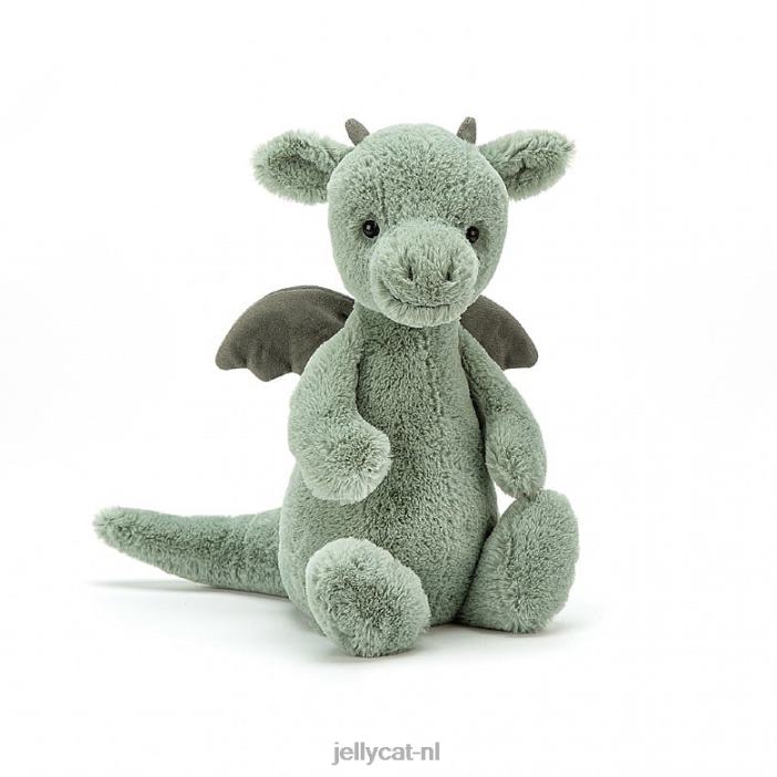 Jellycat verlegen draakgroen NJJ68318 speelgoed-