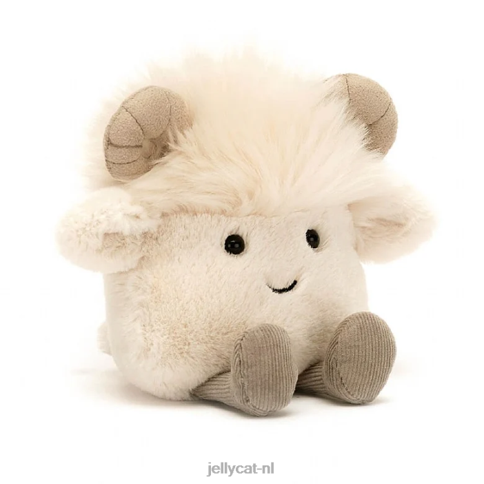 Jellycat amuseabean ram-crème NJJ68115 speelgoed-
