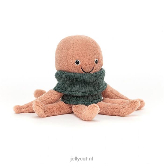 Jellycat gezellige crew octopus abrikoos NJJ68231 speelgoed-