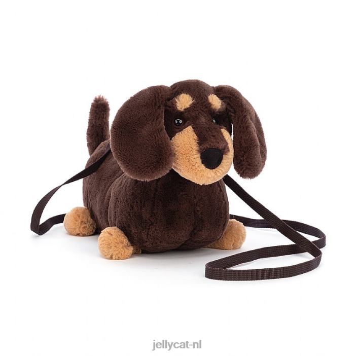 Jellycat otto worst hondentas bruin NJJ6872 tas